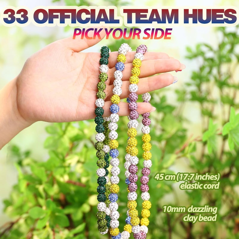 Krfy Baseball Necklaces for Boys, Bling Rhinestone Beaded Necklaces for Women Men, Diamond Baseball Drip Necklace Ice Bead Necklaces Inspired Sports Jewelry, 17.7 Inches, Age：Over 8 Years Old - Image 4